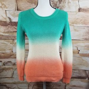 Volcom Teal, Creme & Orange Knitted Sweater